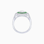 Load image into Gallery viewer, Art Deco Inspired Pear Cut Gemstone Double Halo Ring
