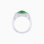 Load image into Gallery viewer, Art Deco Inspired Pear Cut Gemstone Double Halo Ring