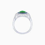 Load image into Gallery viewer, Art Deco Inspired Pear Cut Gemstone Double Halo Ring