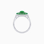 Load image into Gallery viewer, Vintage Style Pear Shape Mosaic Ring with French-Cut and Cabochon Borders