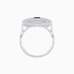 Load image into Gallery viewer, Vintage-Inspired Cushion-Shaped Diamond Ring Mounting  Artisan Milgrain | Timeless Geometry | Customizable Center Stone