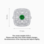 Load image into Gallery viewer, Vintage-Inspired Cushion-Shaped Diamond Ring Mounting  Artisan Milgrain | Timeless Geometry | Customizable Center Stone