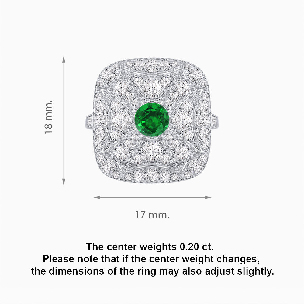 Vintage-Inspired Cushion-Shaped Diamond Ring Mounting  Artisan Milgrain | Timeless Geometry | Customizable Center Stone