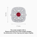 Load image into Gallery viewer, Vintage-Inspired Cushion-Shaped Diamond Ring Mounting  Artisan Milgrain | Timeless Geometry | Customizable Center Stone
