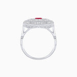 Load image into Gallery viewer, Vintage-Inspired Cushion-Shaped Diamond Ring Mounting  Artisan Milgrain | Timeless Geometry | Customizable Center Stone