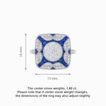 Load image into Gallery viewer, Art Deco Style Geometric Engagement Illusion Setting Ring
