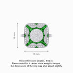 Load image into Gallery viewer, Art Deco Style Geometric Engagement Illusion Setting Ring
