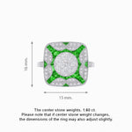 Load image into Gallery viewer, Art Deco Style Geometric Engagement Illusion Setting Ring
