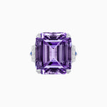 Load image into Gallery viewer, Art Deco Inspired Emerald Cut Ring with Heart-Shaped Prongs