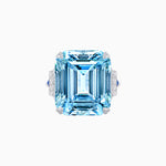 Load image into Gallery viewer, Art Deco Inspired Emerald Cut Ring with Heart-Shaped Prongs