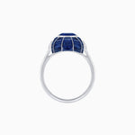 Load image into Gallery viewer, Art Deco Inspired Cushion-Cut Center and Calibré-Cut Gemstone Cocktail Ring