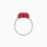 Load image into Gallery viewer, Art Deco Inspired Cushion-Cut Center and Calibré-Cut Gemstone Cocktail Ring