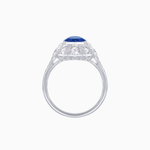Load image into Gallery viewer, Art Deco Inspired Cushion Cut Sunburst Diamond Halo Ring