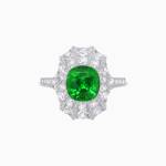 Load image into Gallery viewer, Art Deco Inspired Cushion Cut Sunburst Diamond Halo Ring