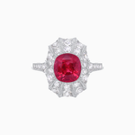 Load image into Gallery viewer, Art Deco Inspired Cushion Cut Sunburst Diamond Halo Ring