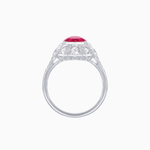 Load image into Gallery viewer, Art Deco Inspired Cushion Cut Sunburst Diamond Halo Ring