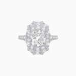 Load image into Gallery viewer, Art Deco Inspired Cushion Cut Sunburst Diamond Halo Ring