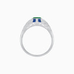 Load image into Gallery viewer, Vintage Inspired Sapphire &amp; Diamond Ring