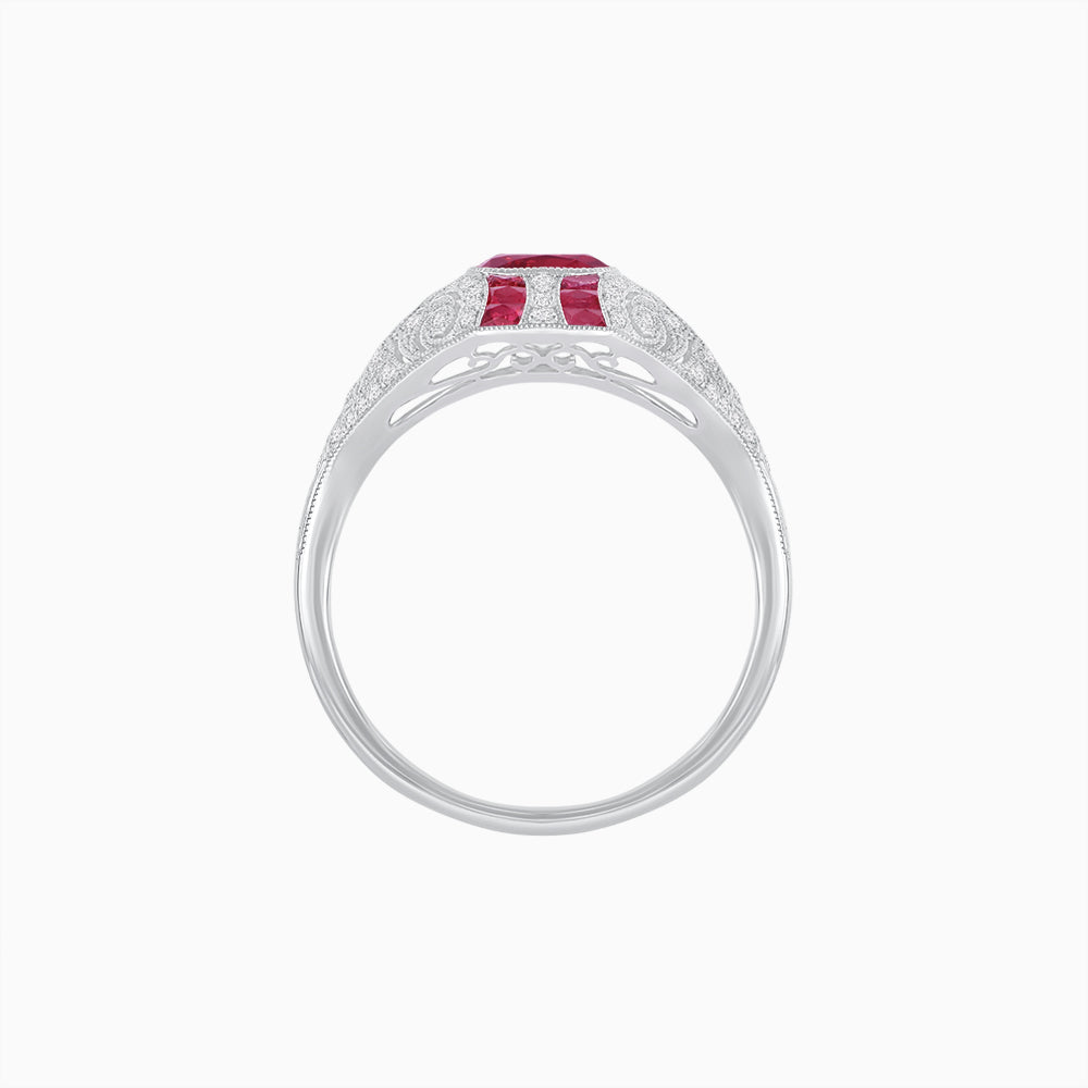 Vintage Inspired Sapphire & Diamond Ring
