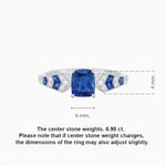 Load image into Gallery viewer, Cushion Shape Arrow Head Shank Ring with Gemstone