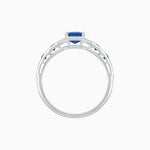 Load image into Gallery viewer, Cushion Shape Arrow Head Shank Ring with Gemstone