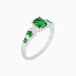 Load image into Gallery viewer, Cushion Shape Arrow Head Shank Ring with Gemstone
