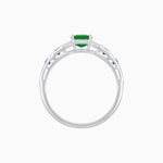 Load image into Gallery viewer, Cushion Shape Arrow Head Shank Ring with Gemstone