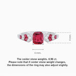 Load image into Gallery viewer, Cushion Shape Arrow Head Shank Ring with Gemstone