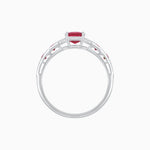 Load image into Gallery viewer, Cushion Shape Arrow Head Shank Ring with Gemstone