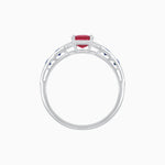 Load image into Gallery viewer, Cushion Shape Arrow Head Shank Ring with Gemstone