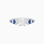 Load image into Gallery viewer, Cushion Shape Arrow Head Shank Ring with Diamond
