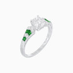 Load image into Gallery viewer, Cushion Shape Arrow Head Shank Ring with Diamond
