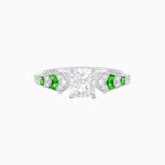 Load image into Gallery viewer, Cushion Shape Arrow Head Shank Ring with Diamond
