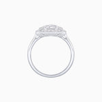 Load image into Gallery viewer, Art Deco-Inspired Cushion Halo Ring Mounting with Baguette and Round Diamonds  Custom Center Stone | Bold Symmetry | Hand-Applied Milgrain