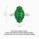 Load image into Gallery viewer, Art Deco Inspired Marquise shaped Gemstone Ring
