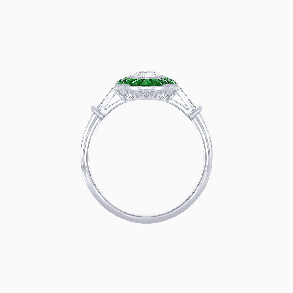 Art Deco Inspired Marquise shaped Ring