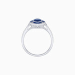 Load image into Gallery viewer, Art Deco Inspired Marquise Cut Calibré Gemstone Halo Ring