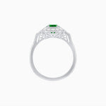 Load image into Gallery viewer, Art Deco Oval Cut Gemstone Ring with Diamond Halo and Baguette Accents
