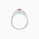 Load image into Gallery viewer, Art Deco Oval Cut Gemstone Ring with Diamond Halo and Baguette Accents
