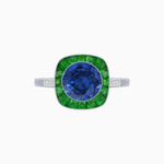 Load image into Gallery viewer, Antique Inspired Gemstone Halo Ring