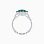 Load image into Gallery viewer, Antique Inspired Gemstone Halo Ring