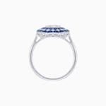 Load image into Gallery viewer, Art Deco Inspired Octagonal- shaped Geometric Ring with Diamond
