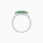 Load image into Gallery viewer, Art Deco Inspired Octagonal- shaped Geometric Ring with Diamond
