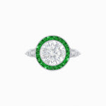 Load image into Gallery viewer, Vintage Inspired Round Diamond Halo Ring
