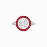 Load image into Gallery viewer, Vintage Inspired Round Diamond Halo Ring
