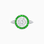 Load image into Gallery viewer, Vintage Inspired Round Diamond Halo Ring
