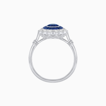 Load image into Gallery viewer, Vintage Inspired Oval French-Cut Double Halo Floral Ring