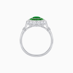 Load image into Gallery viewer, Vintage Inspired Oval French-Cut Double Halo Floral Ring