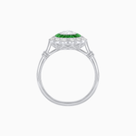 Load image into Gallery viewer, Vintage Inspired Oval French-Cut Double Halo Floral Ring