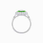 Load image into Gallery viewer, Vintage Inspired Oval French-Cut Double Halo Floral Ring